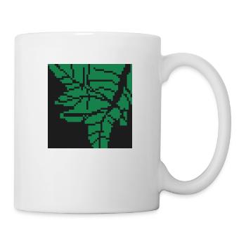 Feuille pixel art - Mug blanc - blanc - Droite