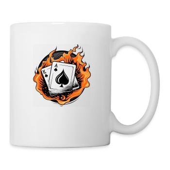 Karten Poker Spielen - Tasse - Weiß - Rechts