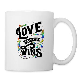 Liebe gewinnt immer 2 b clr - Tasse - Weiß - Rechts