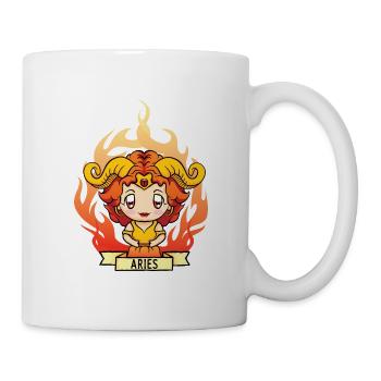 Zodiac Girl: Aries, Aries - Mug - white - Right