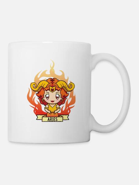 Zodiac Girl: Aries, Aries - Mug - white