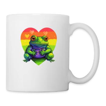 LGBTQIA+ Frosch - Tasse - Weiß - Rechts