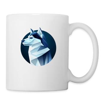 Husky dog like a wolf - Mug - white - Right