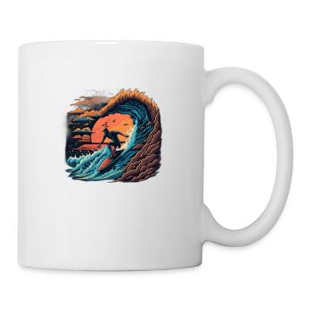 Palmen Strand Surfer Boy - Tasse - Weiß - Rechts