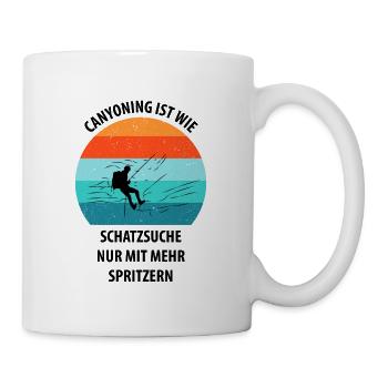 Canyoning Bergsteigen Klettern Wandern Berge - Tasse - Weiß - Rechts
