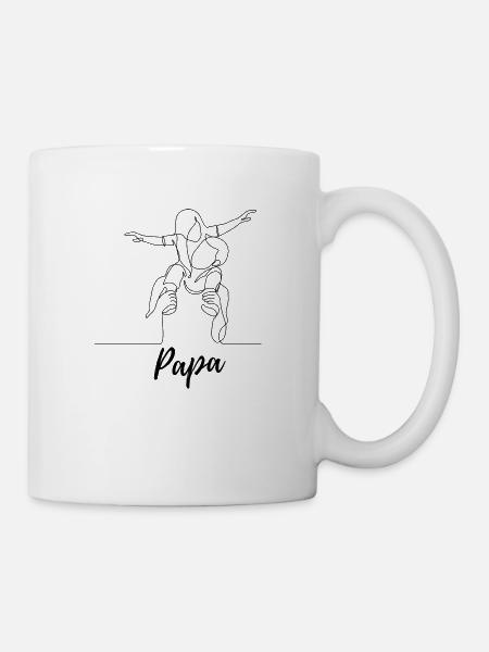 Papa Fille - Mug blanc - blanc