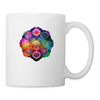 Blume des Lebens - Tasse - Weiß - Rechts