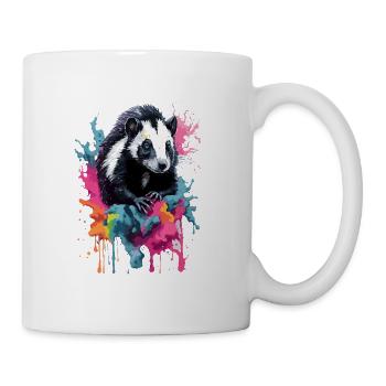 Skunk Cool Cute Stinks Colorful Design - Mug - white - Right
