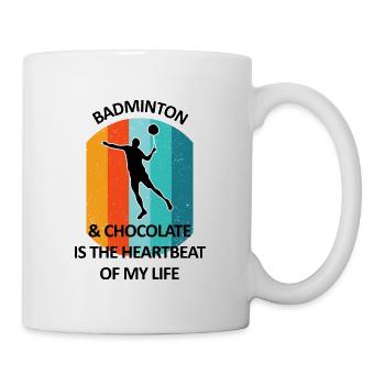 Badminton Badminton Badminton Player Chocolat - Mug blanc - blanc - Droite