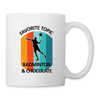 Badminton Badminton Badminton Player Chocolat - Mug blanc - blanc - Droite