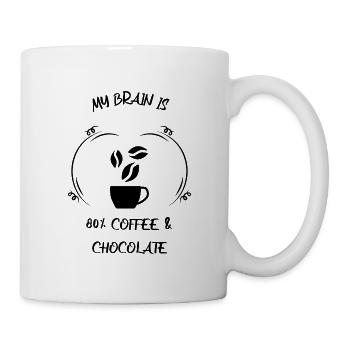 Café, expresso, café et chocolat - Mug blanc - blanc - Droite