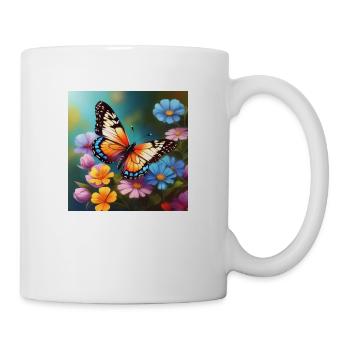 African Butterfly - Mug - white - Right