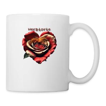Herztorte - Tasse - Weiß - Rechts