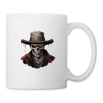 Tête de mort 2 - Mug blanc - blanc - Droite