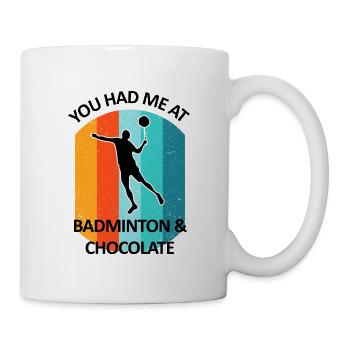 Badminton, Badminton, Badminton, Chocolate - Mug - white - Right