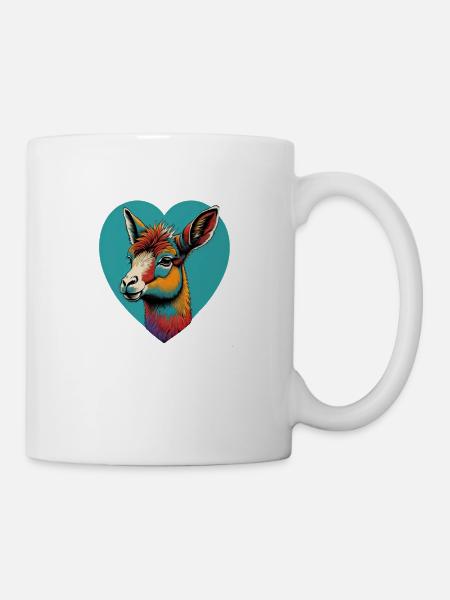 Lama Heart - Tasse - Weiß