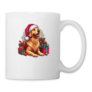 Golden Retriever Der Weihnachtsmann - Tasse - Weiß - Rechts