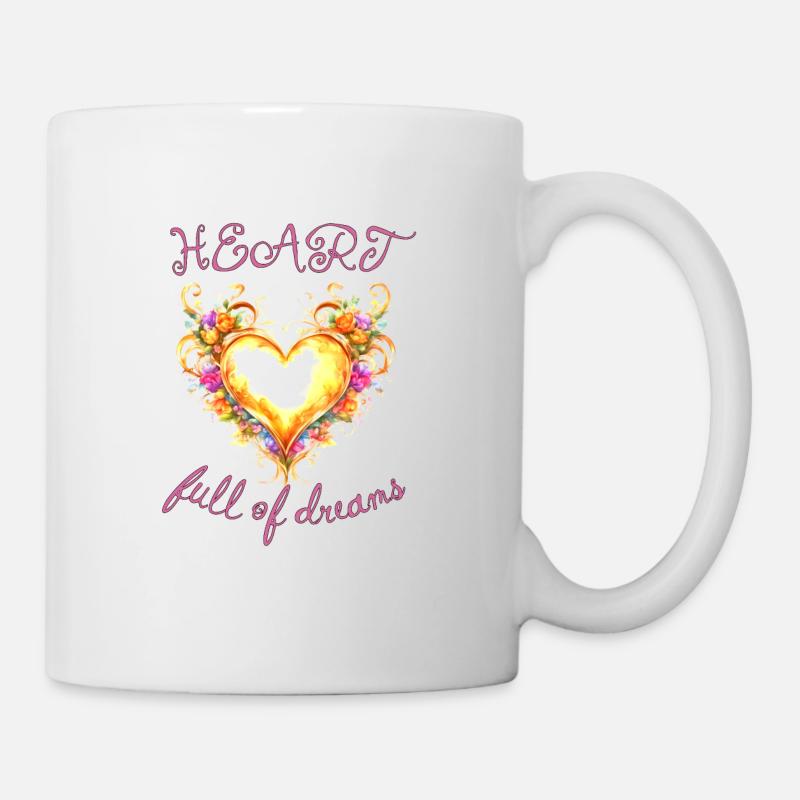 Heart Full Off Dreams - Mug - white