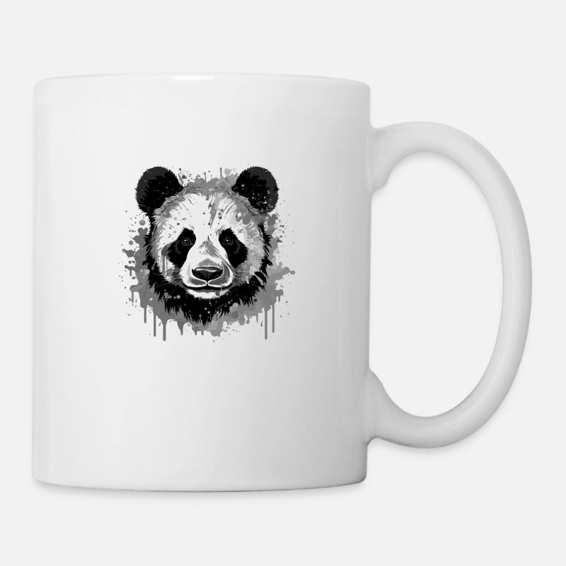 Panda Kopf Porträt Tier - Tasse - Weiß
