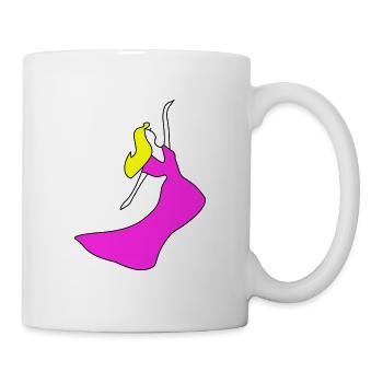 Prinzessin / Tänzerin - anpassbaren Motivfarben - Tasse - Weiß - Rechts