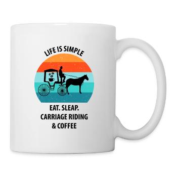 Coachman Carriage Horse-drawn Carriage Coffee - Mug - white - Right