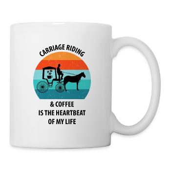 Cocher Calèche Calèche Café - Mug blanc - blanc - Droite