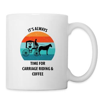Coachman Carriage Horse-drawn carriage Coffee - Mug - white - Right