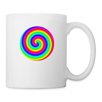 3D Arc-en-ciel Idée Cadeau Tube Hypnose Colorée LGBT - Mug blanc - blanc - Droite