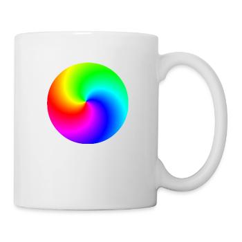 Spiral rainbow colorful gift idea - Mug - white - Right