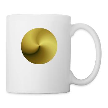Cercle doré idée cadeau doré rond 3D - Mug blanc - blanc - Droite