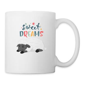 Schlafendes Schaf - Tasse - Weiß - Rechts