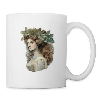 Frosty Greenery by Agnes Johanna Art - Tasse - Weiß - Rechts