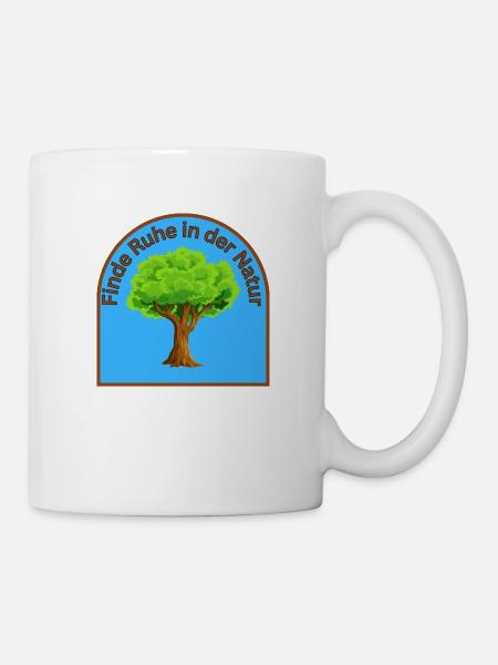 "Find peace in nature" - Saying - ApriNoeScor - Mug - white