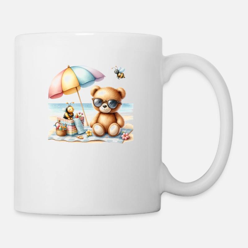 Am Strand - Tasse - Weiß