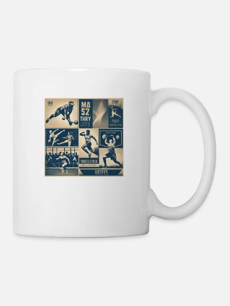 80´s Sports Athletics - Tasse - Weiß