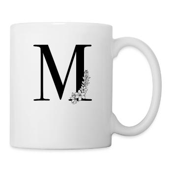 Buchstabe M - Tasse - Weiß - Rechts