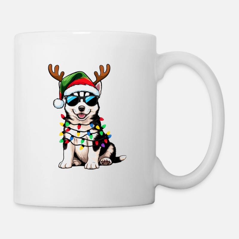 Husky de Noël - Mug blanc - blanc