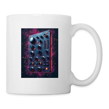 Futuristic synthesizer in space design - Mug - white - Right