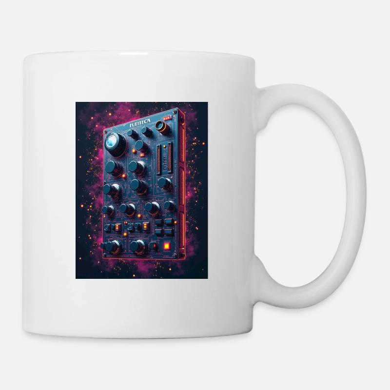 Synthétiseur futuriste dans le design spatial - Mug blanc - blanc