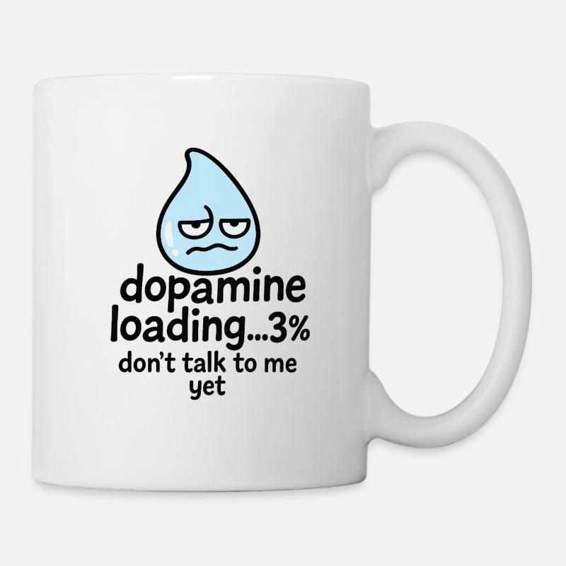 Gouttelette de pourcentage de la charge de dopamine - Mug blanc - blanc
