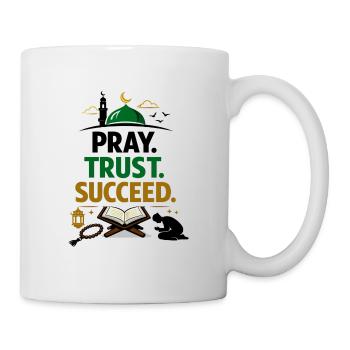 Muslim Religious Message, Faith and Success - Mug - white - Right