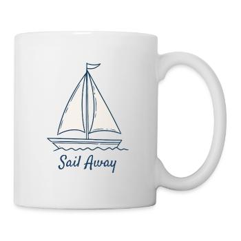 Voilier Ocean Conception minimale - Mug blanc - blanc - Droite