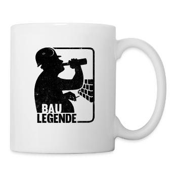 BAU LEGENDE AUF DEM BAU - Tasse - Weiß - Rechts