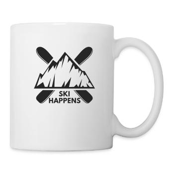 Ski Happens - Tasse - Weiß - Rechts