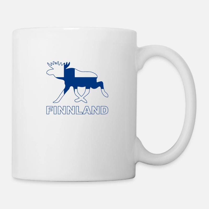 Finnland Elch - Tasse - Weiß
