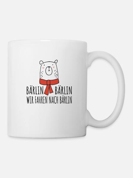Berlin Hauptstadt Bär | Wir fahren nach Bärlin - Tasse - Weiß