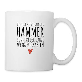 Lustiger Valentinstag Spruch Idee | HAMMER HERZ - Tasse - Weiß - Rechts