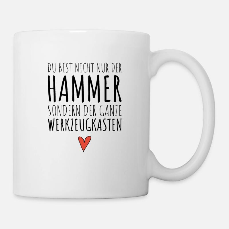 Lustiger Valentinstag Spruch Idee | HAMMER HERZ - Tasse - Weiß