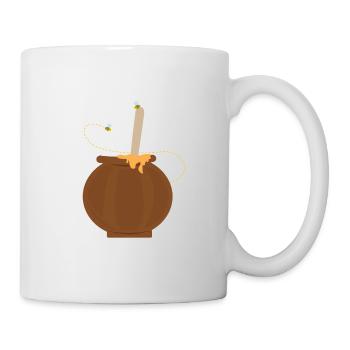 honey pot - Mug - white - Right