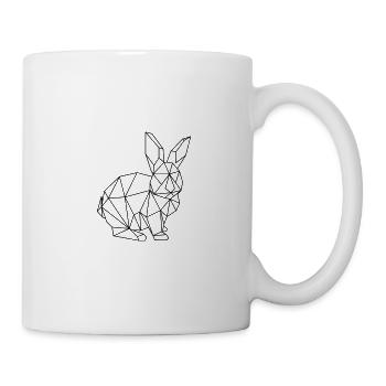 Osterhase Hase Geometrisch Häschen Kaninchen - Tasse - Weiß - Rechts